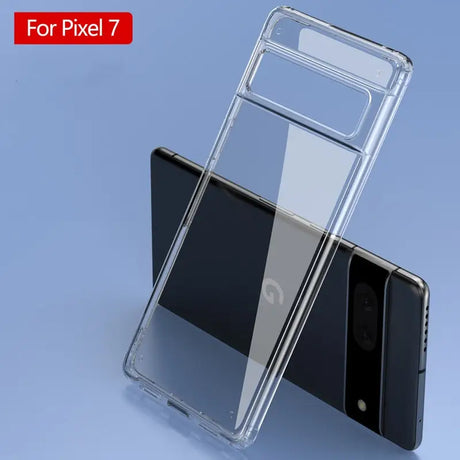 a clear phone case with a black phone