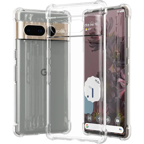 the back of a clear case with a phone in it