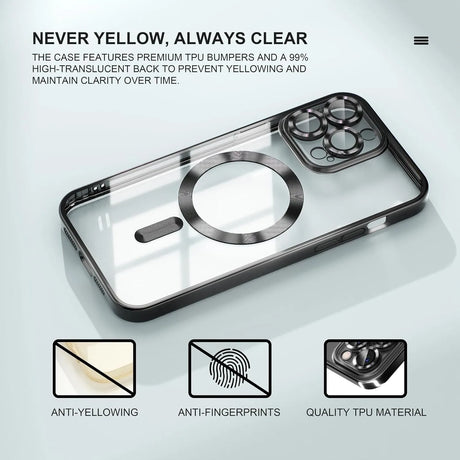 Clear phone case with magnetic ring.