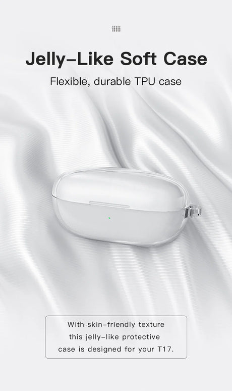 Clear TPU earbud case.