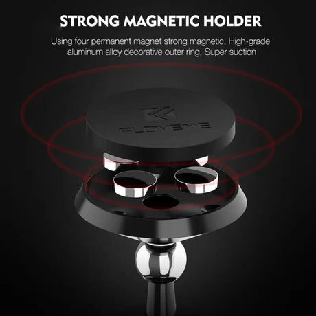 a close up of a black object with a red circle around it