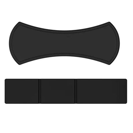 a black leather belt with a black buckle and a black belt