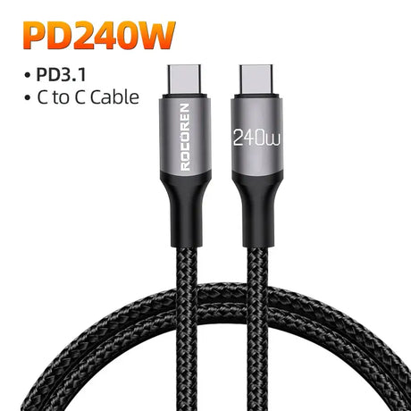 A close up of a black and white cable with a white background