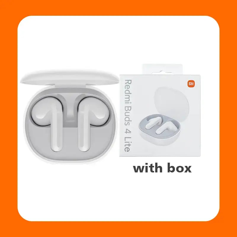 A close up of a box with a pair of earphones in it