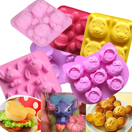 a close up of a bunch of different shaped food items