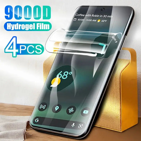 a phone with a screen protector on it