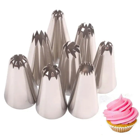 a close up of a cupcake with a bunch of icing cones