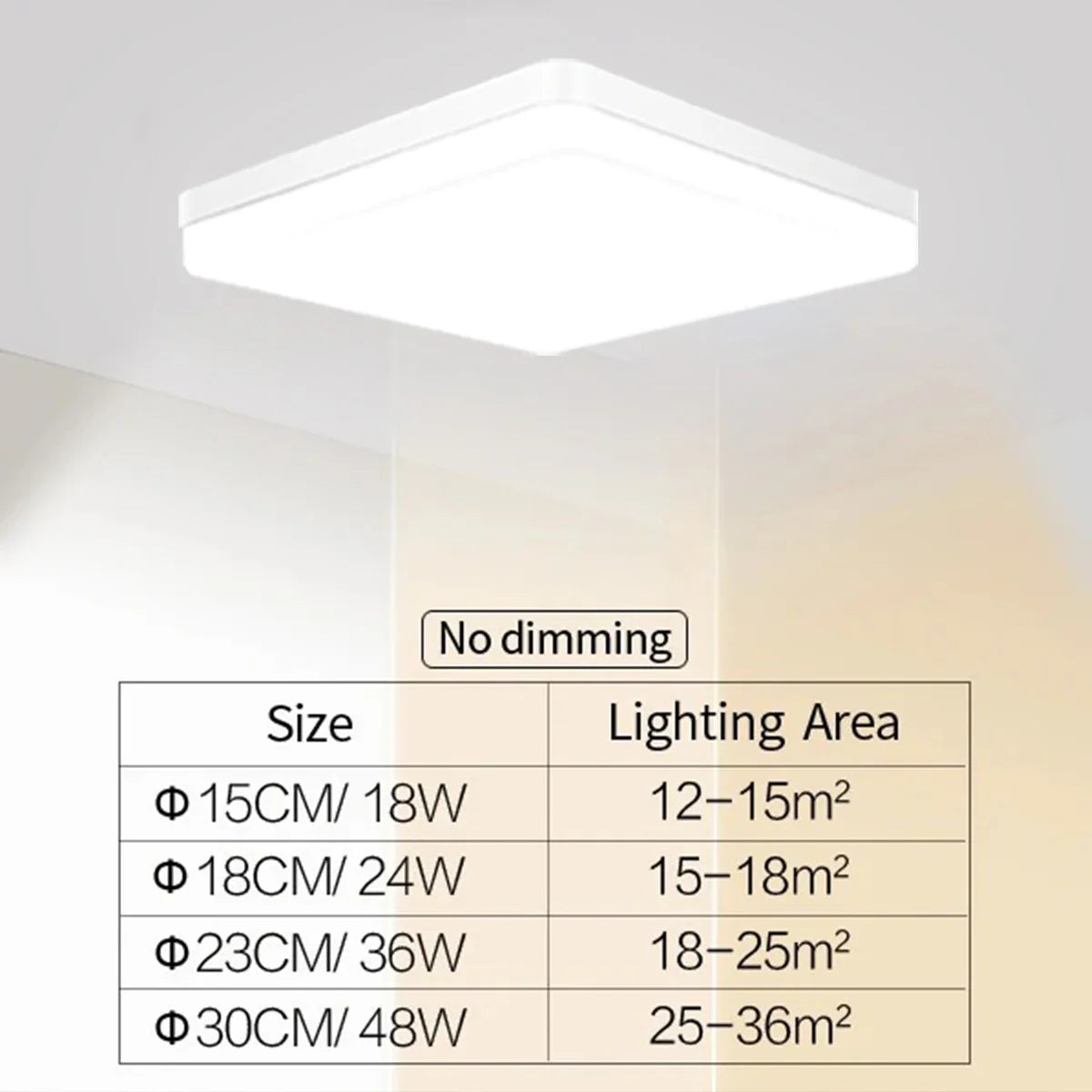 a close up of a light fixture with measurements for the lighting area