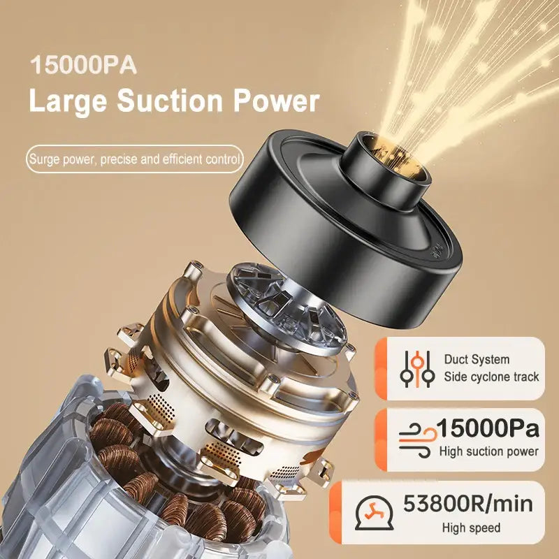 a close up of a motor with a large button power