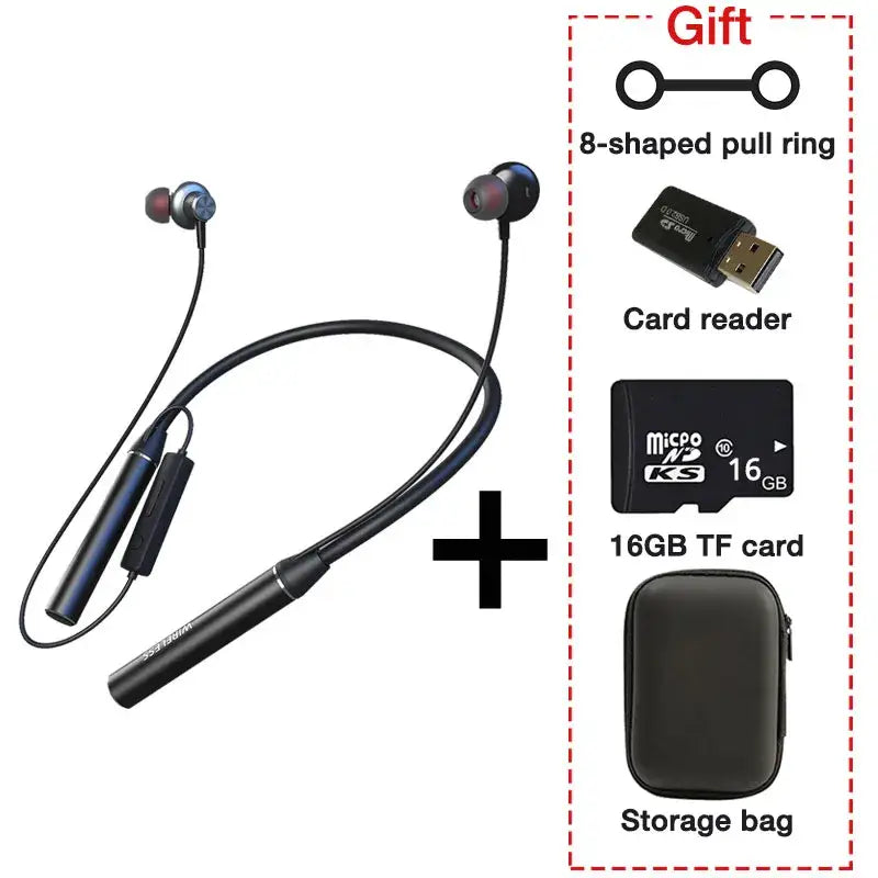 A close up of a pair of earphones with a gift card