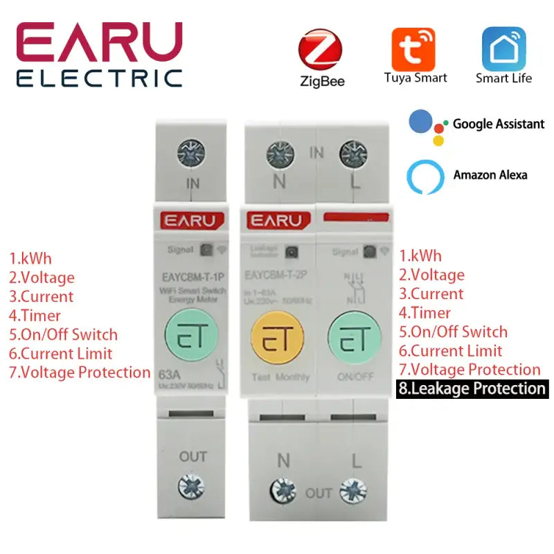 A close up of two electronic devices with different logos