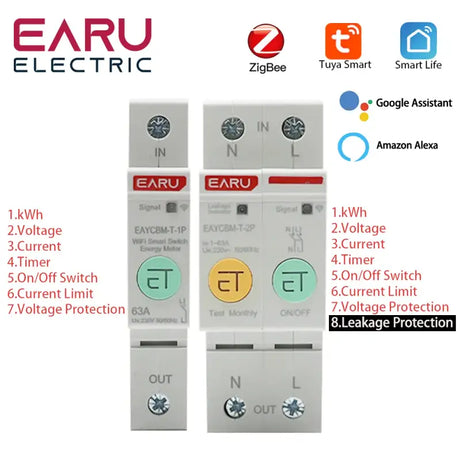 A close up of two electronic devices with different logos