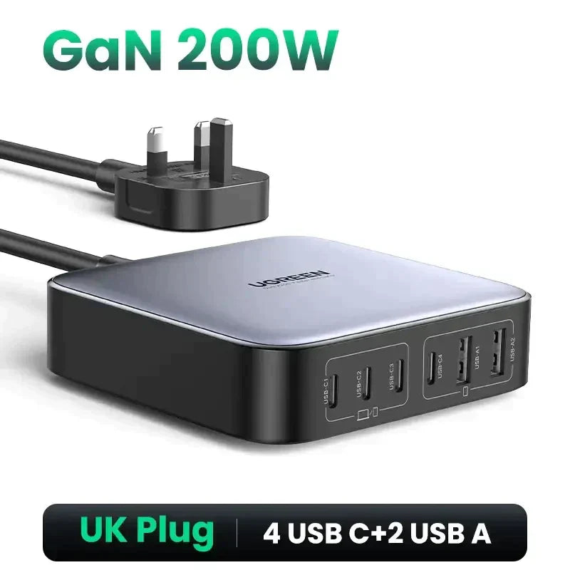 A close up of a usb charger with a cable connected to it