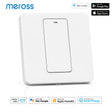 a close up of a white light switch with a white background