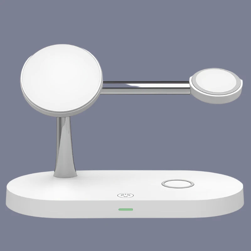 a close up of a white device with a mirror on it