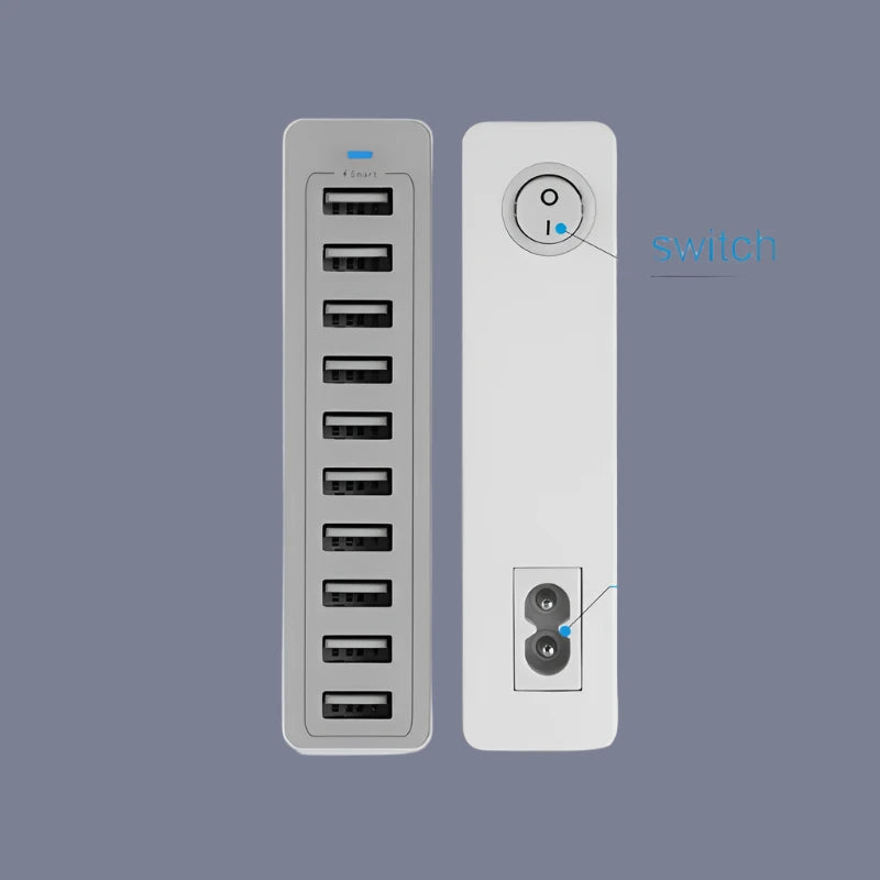 a white power strip with the words’power strip’and’power strip ’