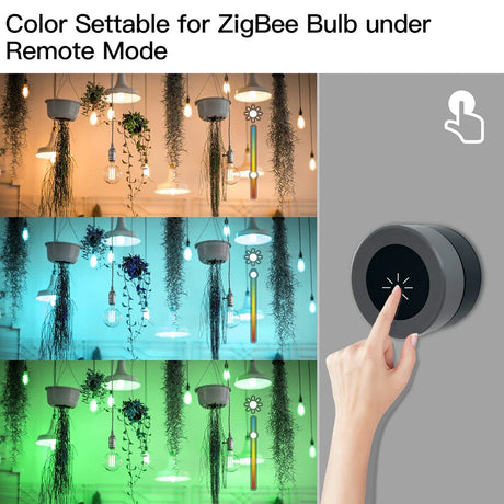 Color-adjustable ZigBee bulb remote.