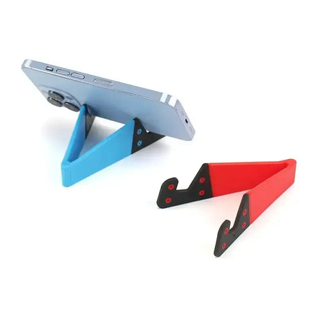 two different colored plastic stand for ipad