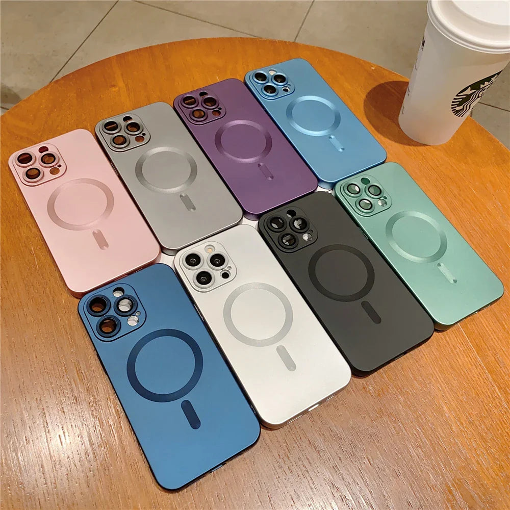 Colorful iPhone cases with MagSafe compatibility.