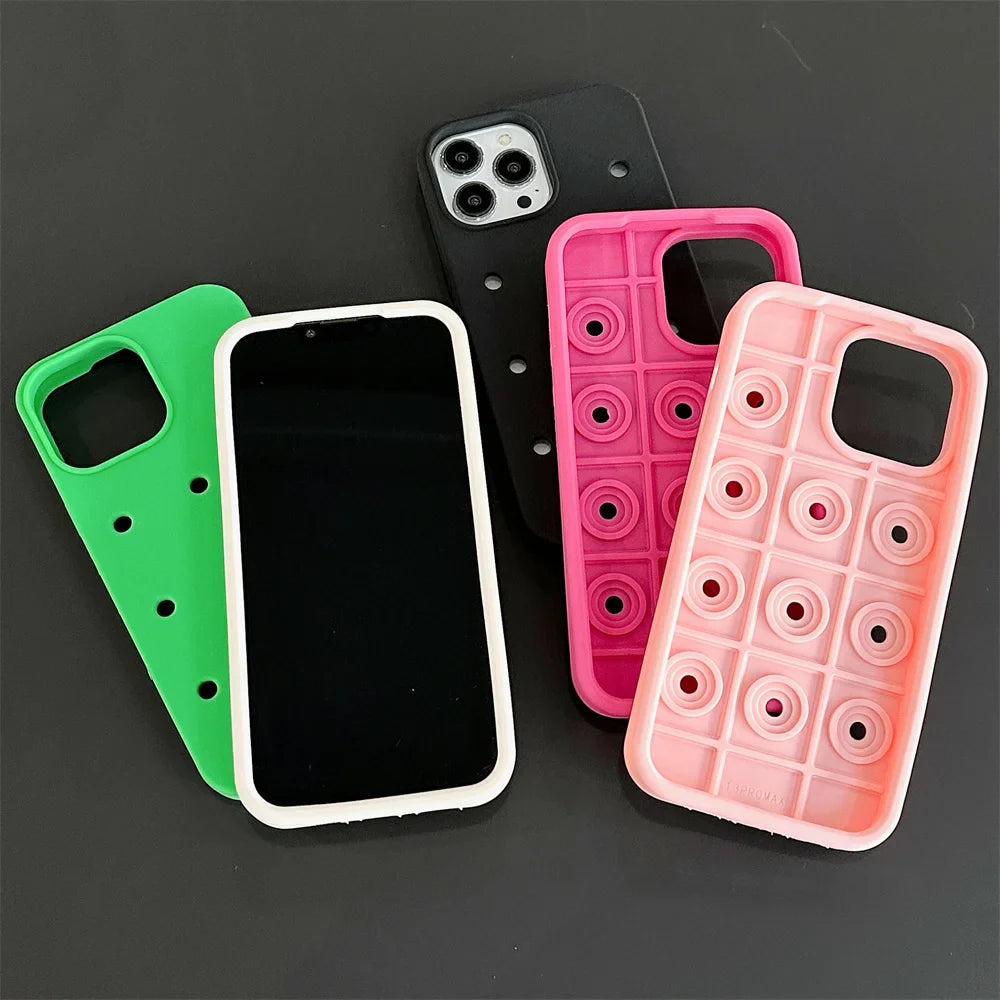 Colorful phone cases.