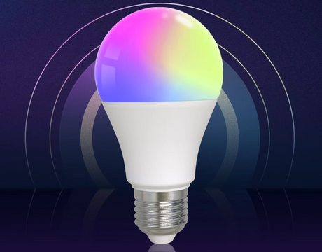 Colorful smart lightbulb.