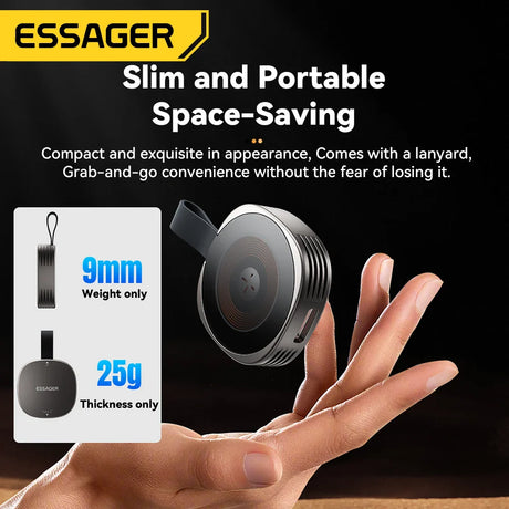 Compact portable speaker.
