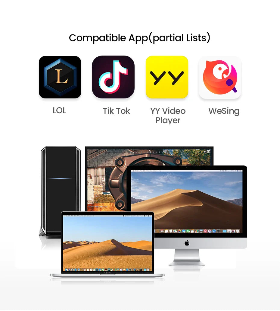 Compatible apps and computer devices.