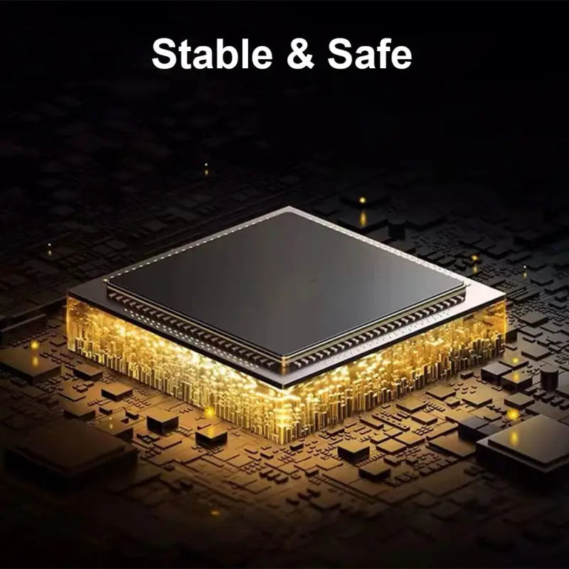 a gold and black computer processor with the words sale and sale