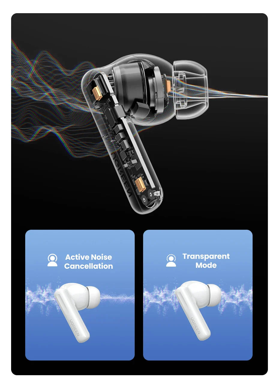 Cross-sectional view of an in-ear headphone or earbud showing its internal components.