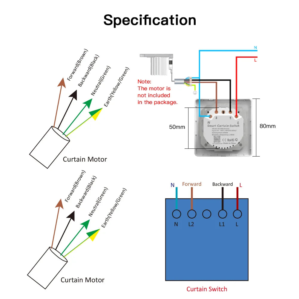 Curtain switch wiring diagram.