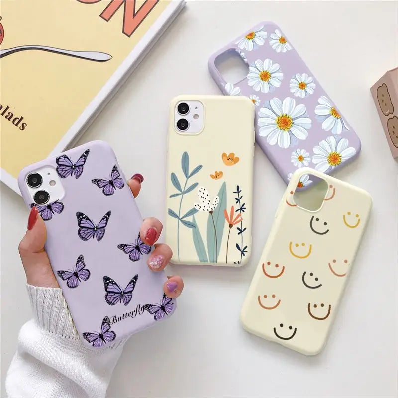 cute cartoon butterfly phone case