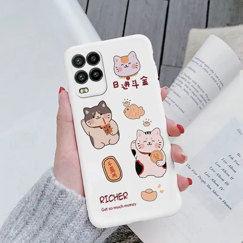 cartoon cat phone case
