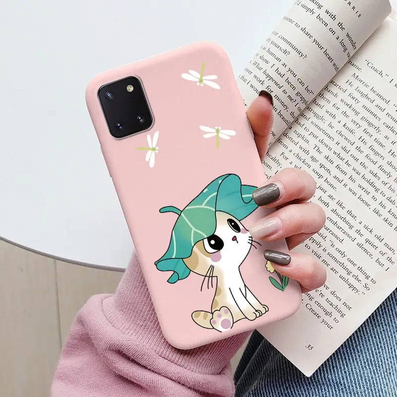 cute cartoon cat phone case