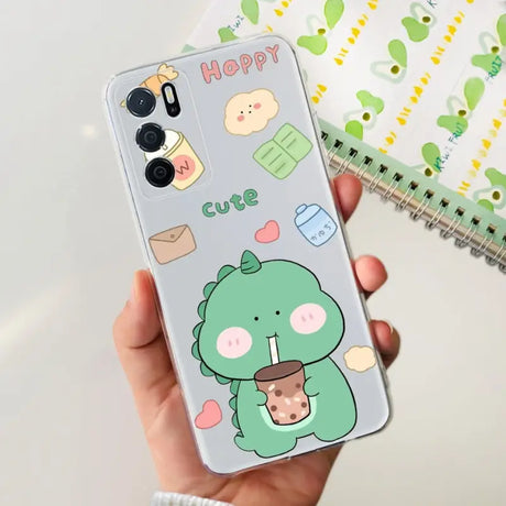 a person holding a phone case with a cartoon character on it