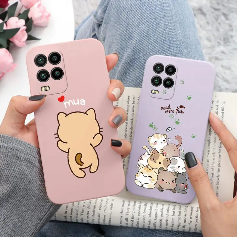 cartoon cat phone case