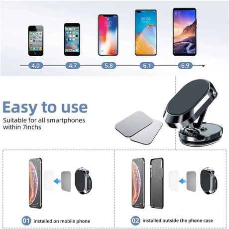 a diagram of the various features of a smartphone holder