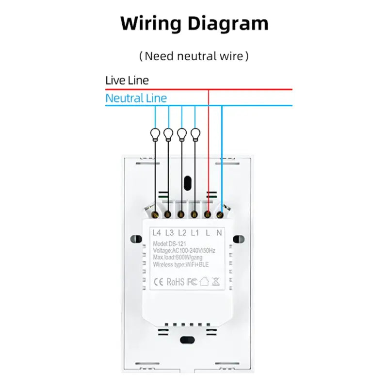 Wiring diagram for a light switch