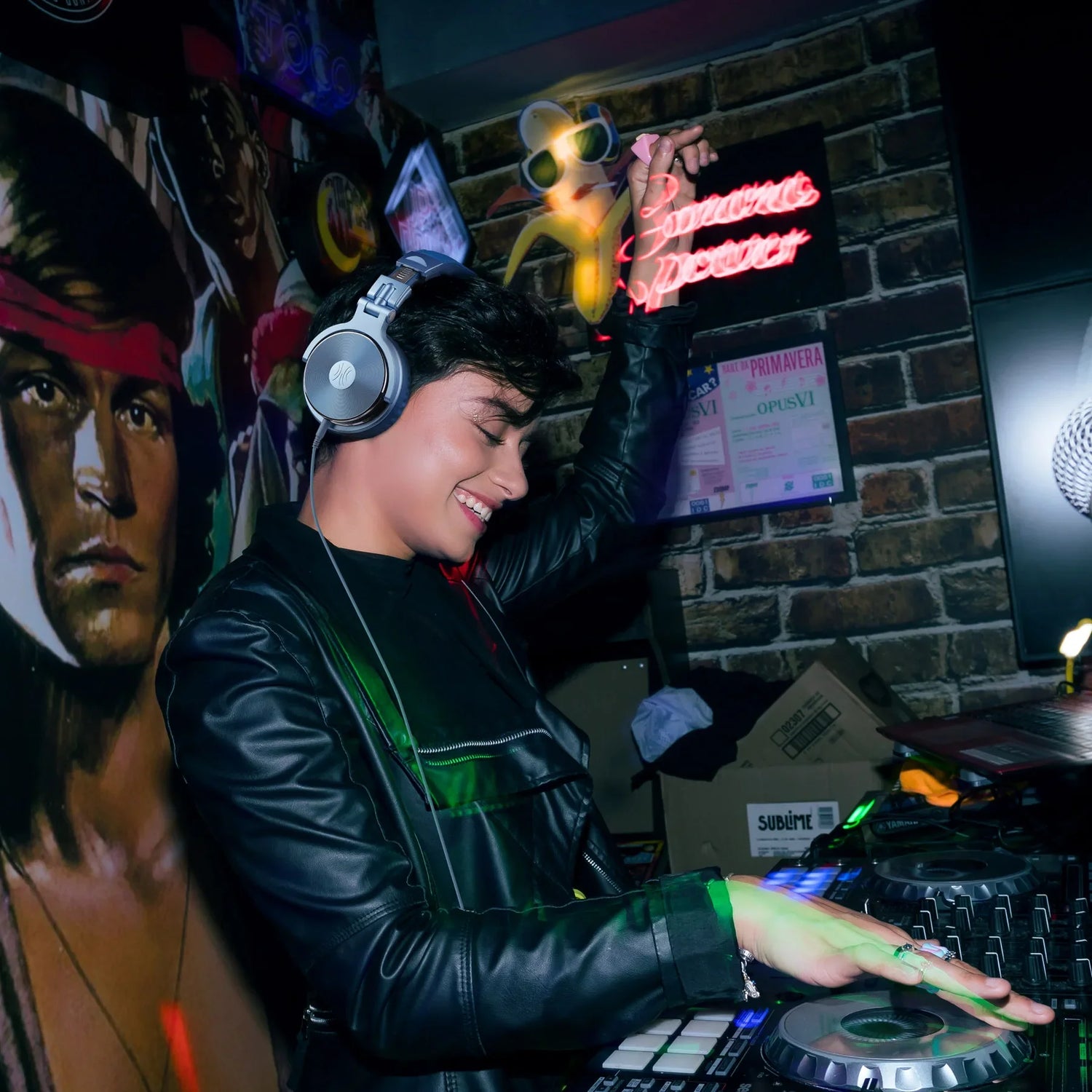 DJ with headphones.