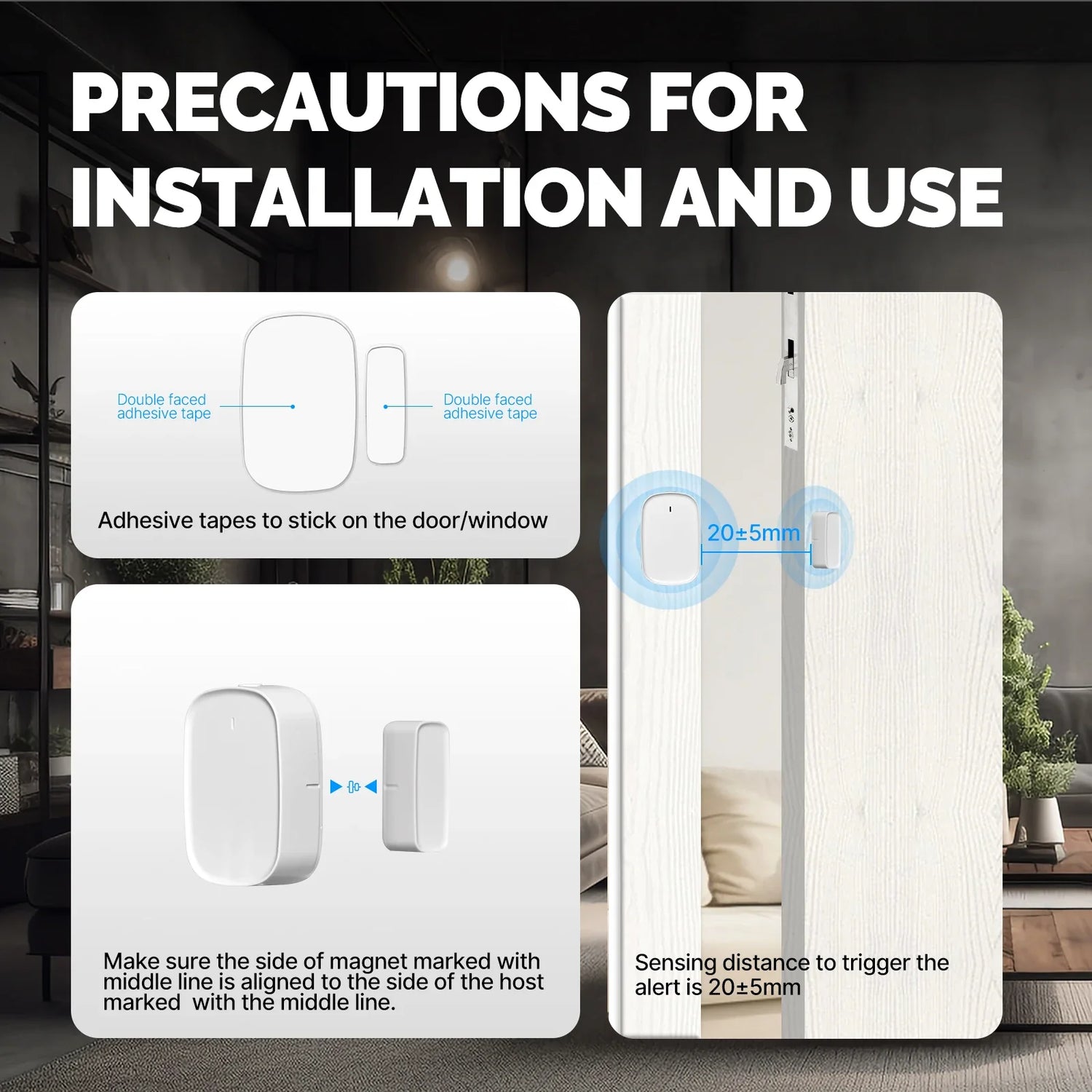Door/window alarm installation guide.