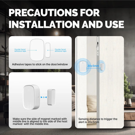 Door/window alarm installation guide.