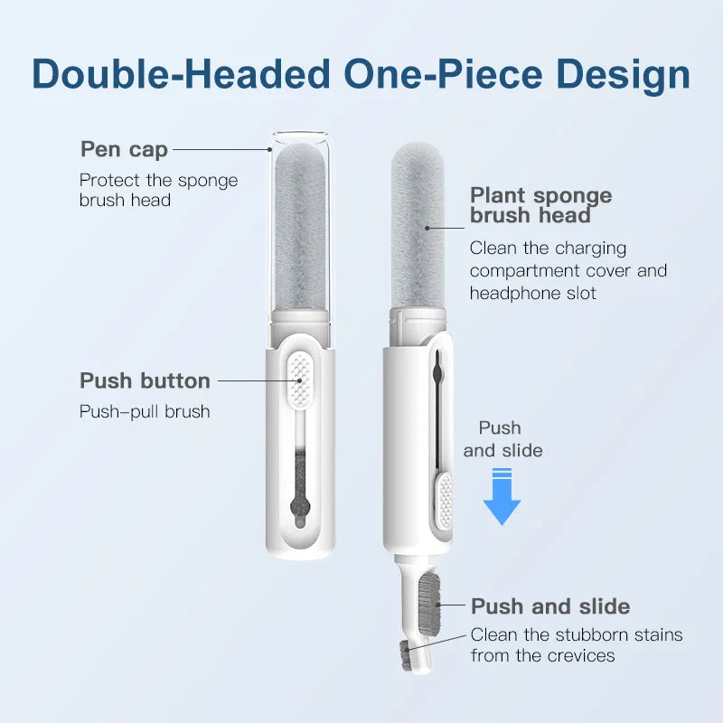 Double-headed one-piece design electronic toothbrush with multiple cleaning functions.