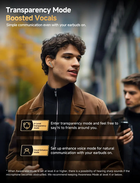 Earbud advertisement.