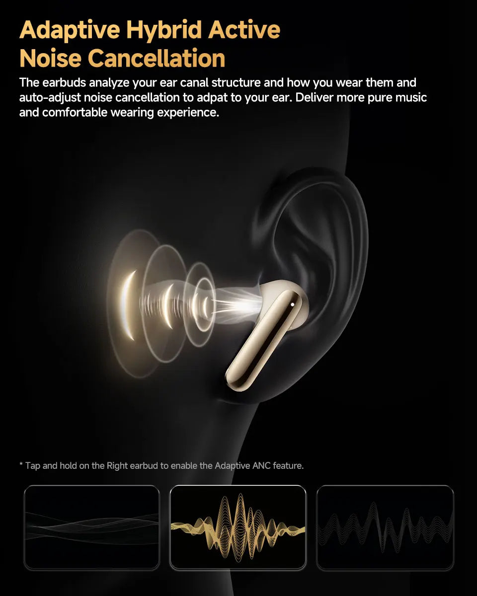Earbud with noise cancellation.