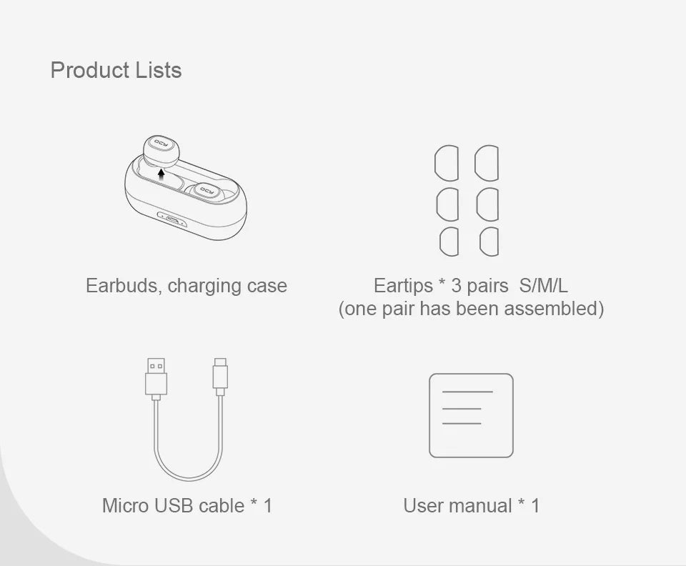 Earbud product list.