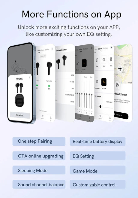 Earbuds app features.