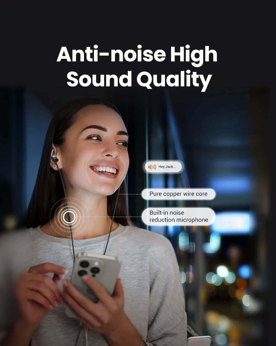Earphones with noise reduction.