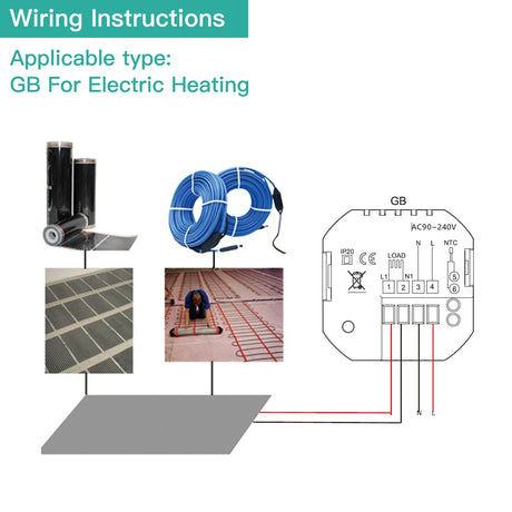 Electric floor heating wiring diagram.