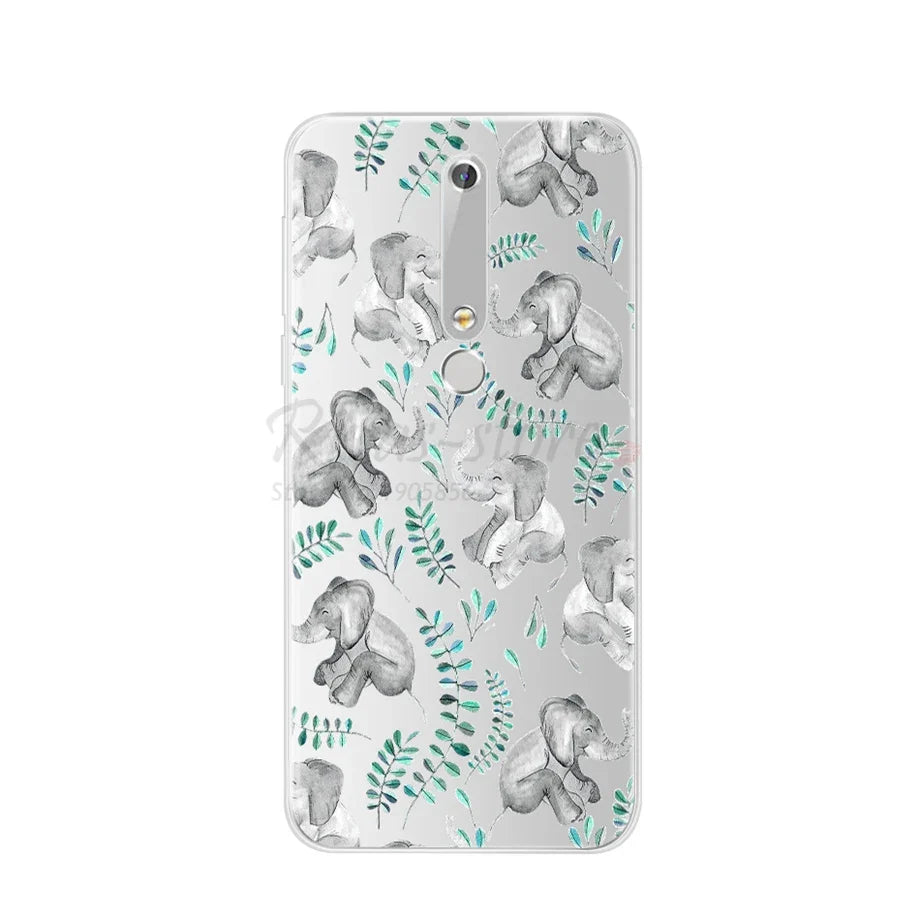 Elephant-patterned phone case.
