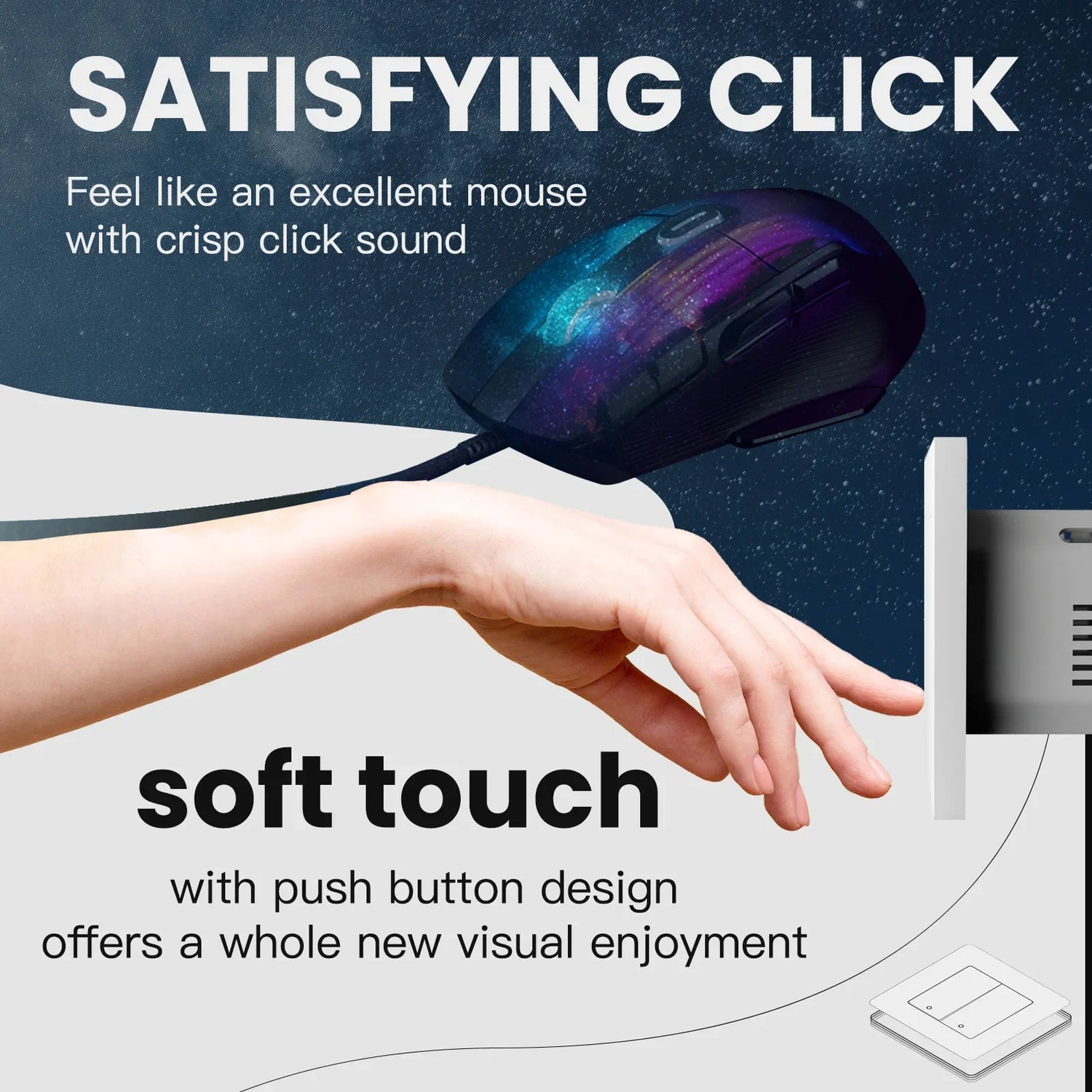 Ergonomic gaming mouse.
