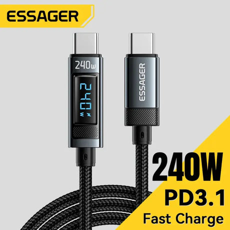 esager usb cable with digital display and fast charge